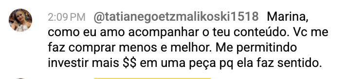 Depoimento de aluna 12