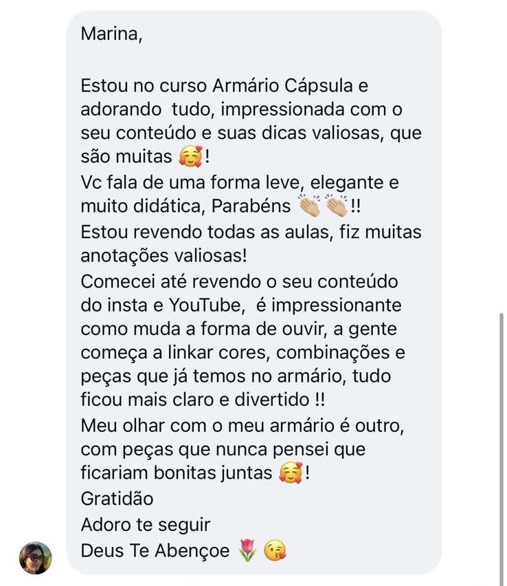 Depoimento de aluna 7