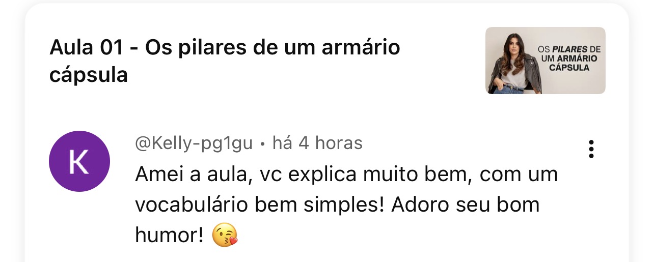 Depoimento de aluna 2