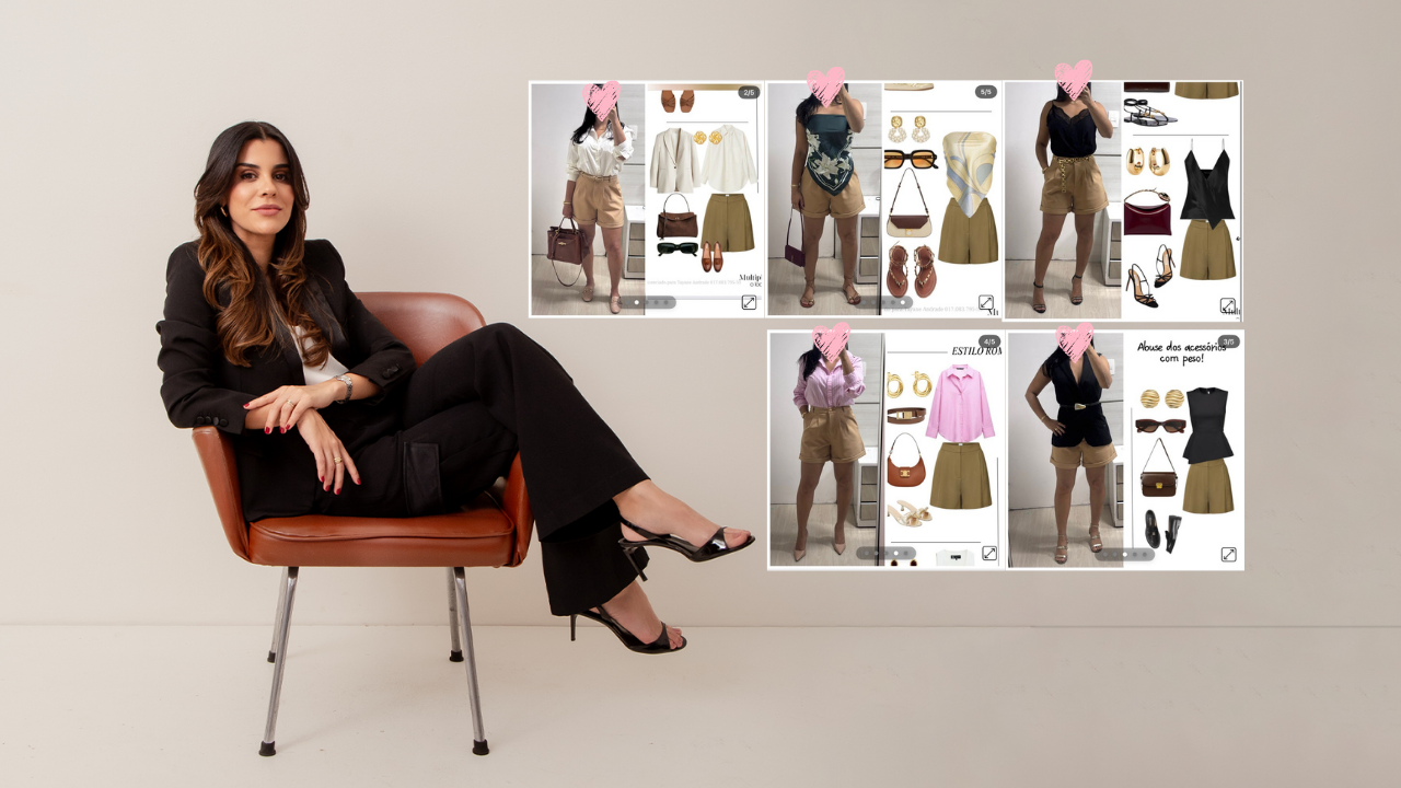 Marina Naves e exemplos de looks do armário cápsula